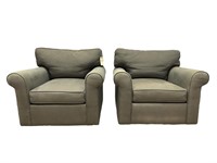 Pair of Gray Havertys Furniture Chairs