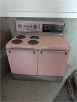 Vintage Wolverine Pink metal Litho stove 50's