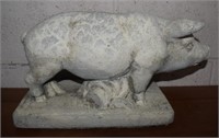 Concrete Garden Statue of Pig