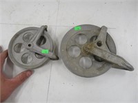 2 - clothes line pulleys