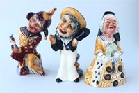 Three Shorter & Sons Character Vases,