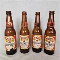 4 South Bend Drewrys Beer Bottles Empty