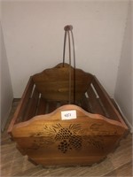 Wooden basket 15.5"X12.5"X15"