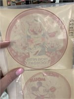2PC VTG FRENCH DECALS 3 LITTLE PIGS & MICKEY MOUSE