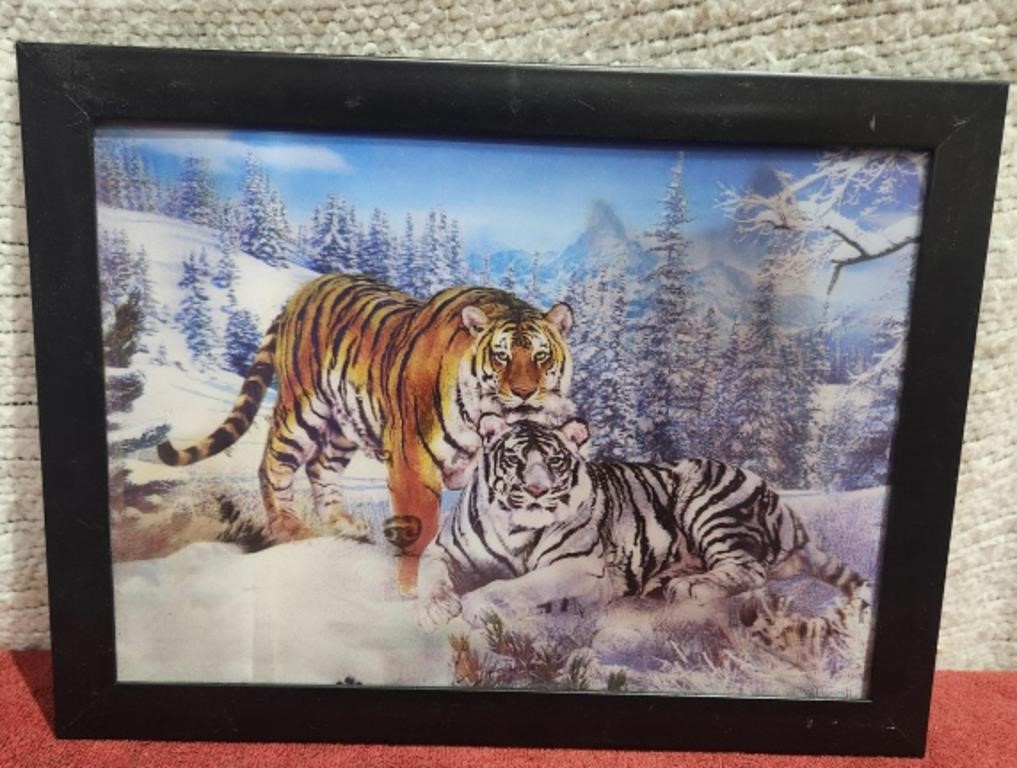 Tiger and Wolf Dual Wall Picture, 12×15"