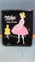 Midge. Barbies best friend  1963 Mattel  case