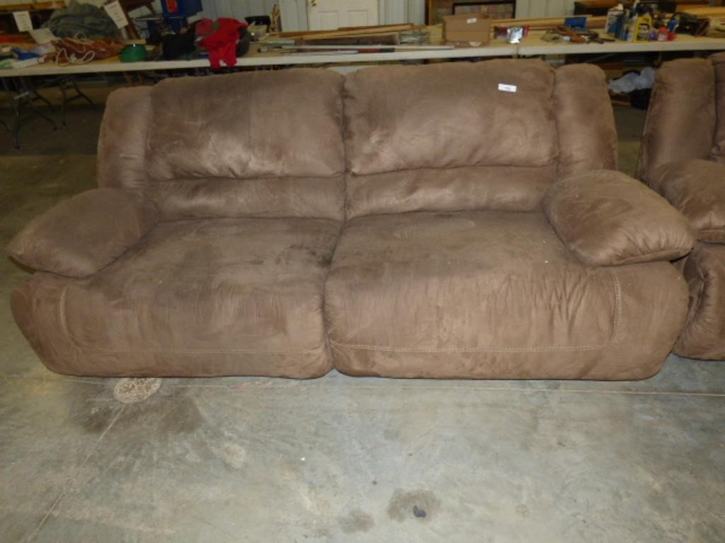 MICRO FIBER DOUBLE RECLINING COUCH