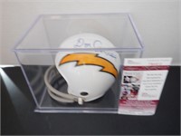 DON CORYELL SIGNED AUTO CHARGERS MINI HELMET JSA