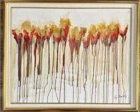 CY TWOMBLY ABSTRACT OIL ON CANVAS
