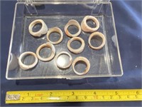Coral/Shell Rings Lot