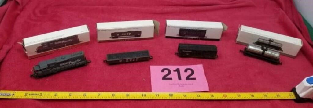 Scale N Locomotive,Coal car, Stock Car, & Tank