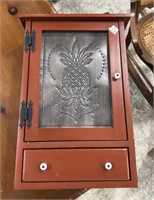 Reproduction Red Wood Wall Cabinet