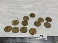 12 Music US Dollar Coins Currency