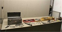 Metal Tool Box & (2) Wood Boxes Of Assorted Drill