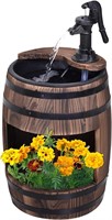 Outsunny 23 H Outdoor Water Fountain Wood and Meta