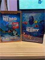 Finding Nemo and Finding Dory DVD's