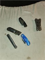 5 Vintage Utility Knives, Sheffield, Turbo
