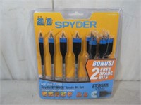 8 count brand new Spyder Spade Tool Bit set