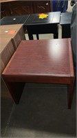 Cherry wood colored end table