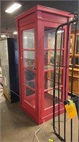 Phone Booth lighted display cabinet