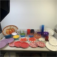 Plastic Cups, Plates Taco Plates, Bowls