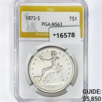 1873-S Silver Trade Dollar PGA MS63