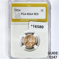 1924 Wheat Cent PGA MS64 RED