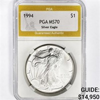 1994 American Silver Eagle PGA MS70