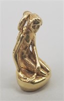 14K Gold Mermaid Pendant.