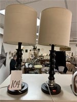 23 “ PAIR OF CONTEMPORARY TABLE LAMPS