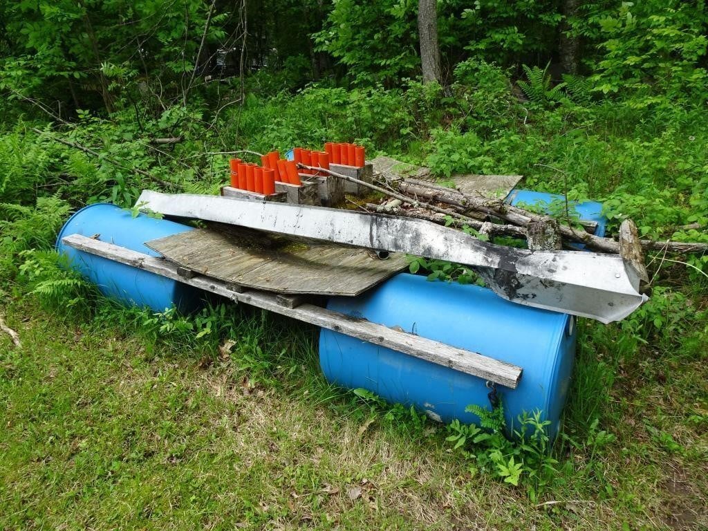 Home Made Pontoon Boat for firework launching -