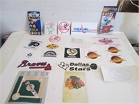 LOT HOCKEY, BASEBALL STICKERS, ETC