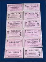 (12) Vintage Billikens Shoes advertising, each