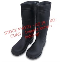 Adult Unisex Black Waterproof Work Boots Size: 12
