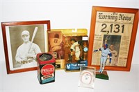 (4) Framed Sports Pictures, Action Figures,