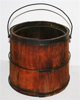 Wooden Handled & Banded Bucket 7.5" H