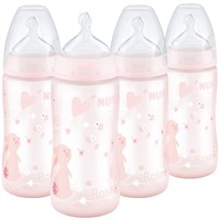 NUK Smooth Flow Anti Colic Baby Bottle, 10 oz, 4Pk