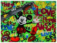 Nastya Rovenskaya- Mixed Media "Mickey Mouse In Lo