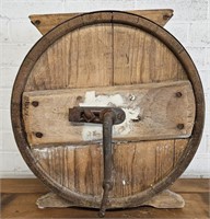 Antique 1800s Wooden Barrel Butter Churn