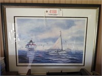 “Maggie Lee at Thomas Point” framed print S/N