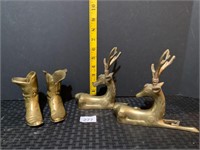 2 Brass Deer & Boots Solid