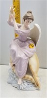 12" SEASHELL ANGEL FIGURINE