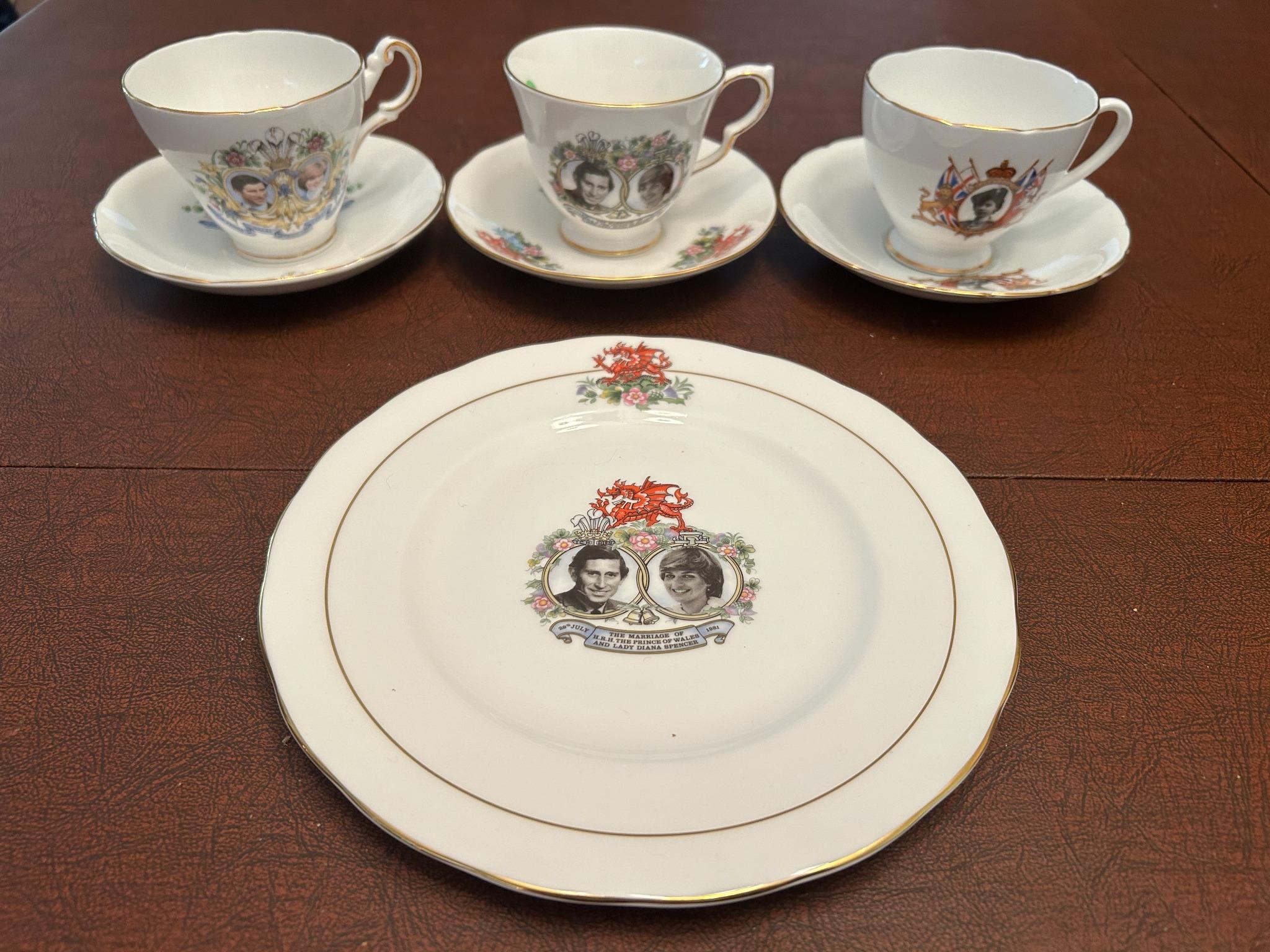 Princess Diana: Tea Cups And Saucers -Regency Bone