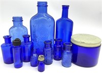 Cobalt Blue Glass Apothecary Bottles
