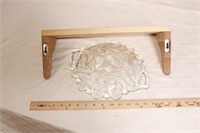 Wood Shelf & Glass Bowl