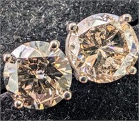 $9720 14K  1.62G Brown Diamonds (2.50Ct, I2-I3) Ea