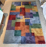 Colorful Wool Modern Geometric Area Rug