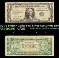 1935H Key To Series $1 Blue Seal Silver Certificat