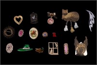 Enameled Brooch & More Pins, Brooches & Pendants