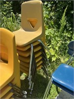 STACK OF 7 CHAIRS